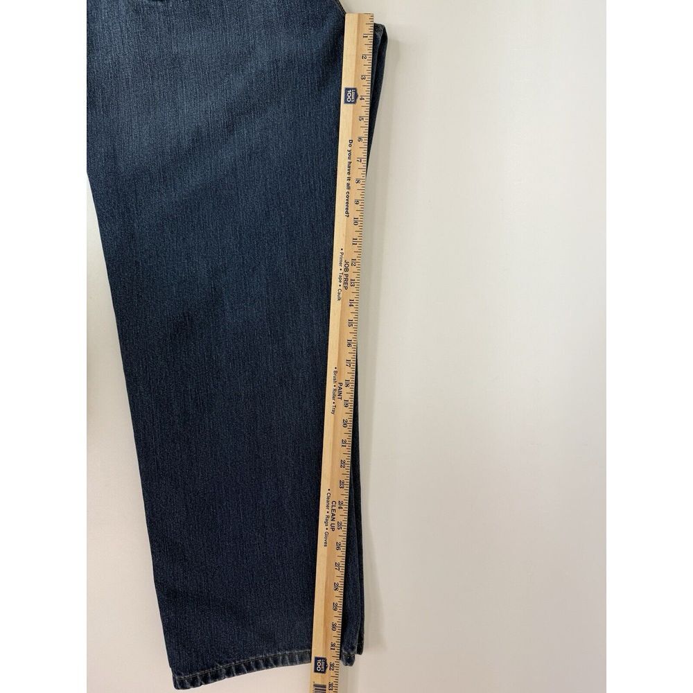 Carhartt‎ Jeans Men's 44x32 Relaxed Straight Let Blue Denim Workwear Logo - Picture 4 of 9